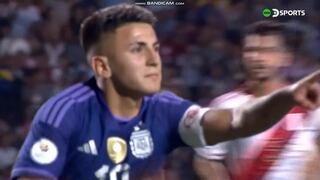 No falló desde el punto penal: el gol de Almada para el 1-0 de Argentina vs. Perú