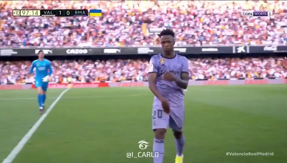 Vinicius Junior perdió la cabeza en Mestalla y fue expulsado. (Video: Bein Sports)