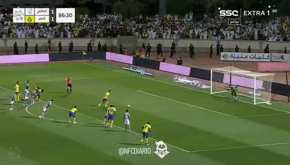 Cristiano Ronaldo fue autor del gol del 2-1 del partido entre Al Nassr vs. Al Taee. (Video: SSC)