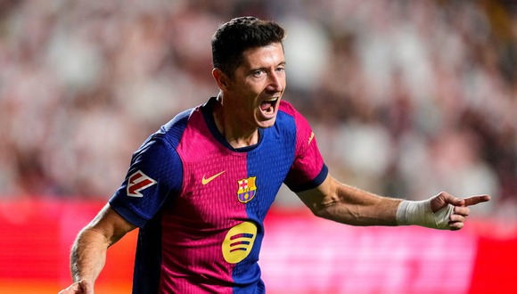 Gol de Robert Lewandowski para el 1-0 de Barcelona. (Vídeo: Thamer).