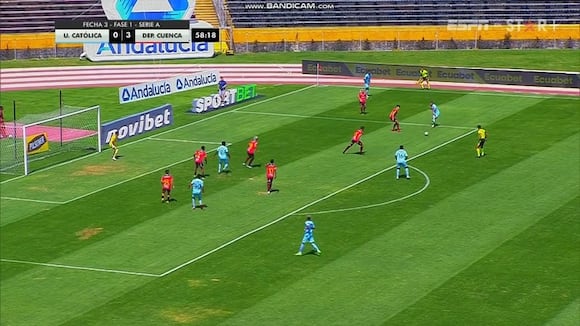 Kevin Quevedo y su asistencia para el descuento de U. Católica ante Cuenca. (Video: Star Plus)