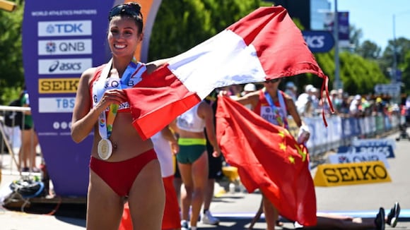 Kimberly García se quedó con la medalla de oro en el Mundial. (Video y Foto: World Athletics )