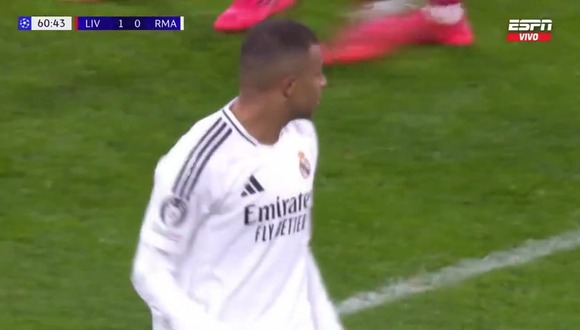 Kylian Mbappé falló un penal en el Real Madrid vs Liverpool. (Video: ESPN)
