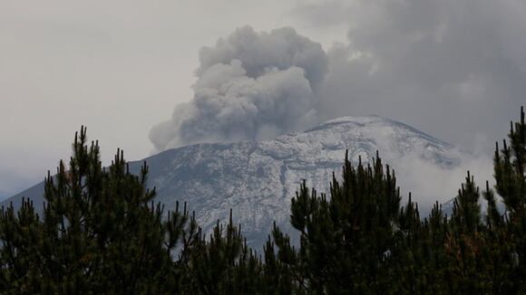 Volcán Popocatépetl (Video: @webcamsdemexico).