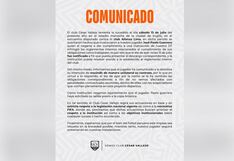 César Vallejo se pronuncia sobre lo sucedido con Paolo Guerrero