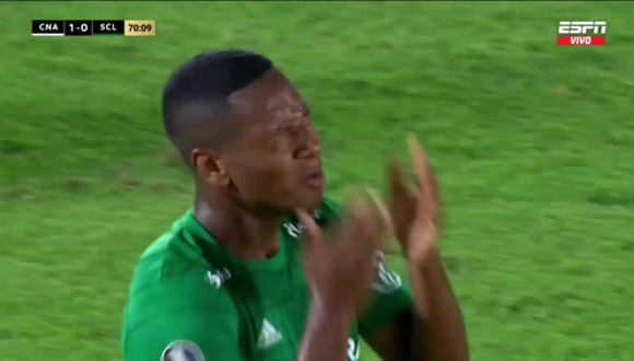 El palo de Ascues en el Sporting Cristal vs. Nacional (Fuente: ESPN)