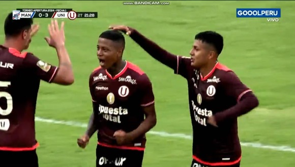 Gol de Andy Polo para el 3-0 de Universitario vs. Mannucci. (Video: GOLPERU)