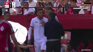 ¡Perdió los papeles! En-Nesyri encara a Quique Sánchez Flores por reemplazarlo ante Celta