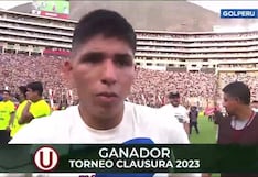 Piero Quispe tras ganar el Clausura: “Faltan dos finales más y tenemos que darle con todo”