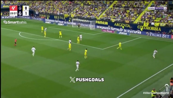 Cabezazo de Joselu para el 2-0 en el Real Madrid vs Villarreal. (Video: bein Sports)