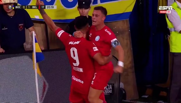 Gol de Lucas Passerini para el 0-1 de Boca vs. Belgrano. (Vídeo: ESPN).