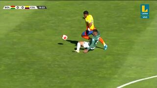 La ‘Verde’ con uno menos: Cuellar expulsado tras falta sobre Martínez en el Bolivia vs Colombia