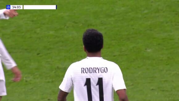 ¡Qué lujo! Así puso Rodrygo el 2-0 del Real Madrid. (Video: ESPN)
