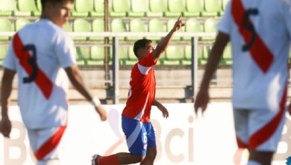 Gol de Gabriel Pinto en Chile vs Perú Sub-20. (Video: Chilevisión)