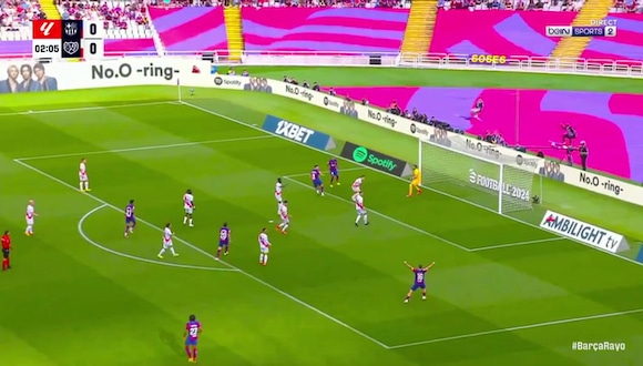Gol de Lewandowski para el 1-0 en el Barcelona vs. Rayo por LaLiga. (Video: bein Sports)
