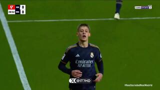 Gol de Arda Güler: en su primera titularidad con el Real Madrid anota con un ‘zapatazo’