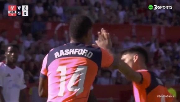 Gol de Marcus Rashford, Sevilla 2-1 Barcelona. (VIDEO: DSports)