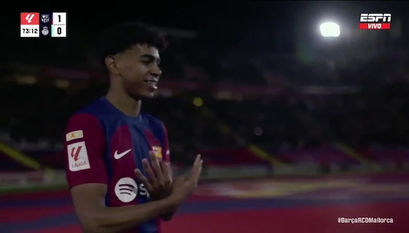Golazo de Lamine Yamal para el 1-0 de Barcelona vs. Mallorca. (Video: ESPN)