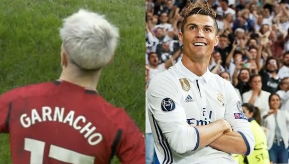 El gol de Garnacho al West Ham y la celebración como Cristiano Ronaldo. (Video: ESPN)