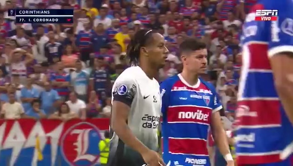 André Carrillo ingresó en el Fortaleza vs Corinthians por Copa Sudamericana. (ESPN)