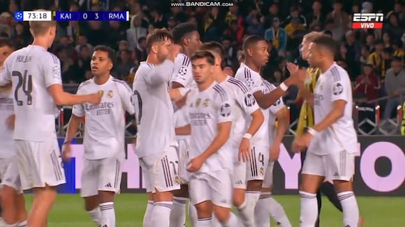 Gol de Kylian Mbappé para el 3-0 del Real Madrid vs. Kairat. (Video: ESPN)