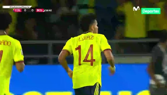 Gol de Luis Díaz para el 1-0 del Colombia vs. Bolivia por las Eliminatorias a Qatar 2022 (Video: Movistar Deportes).