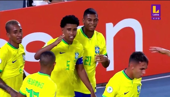 Andrey Santos anotó el 2-0 a favor de Brasil vs. Perú. (Video: Latina TV)