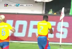¡La zurda de James otra vez! Gol de Mosquera para el 1-0 de Colombia vs Argentina