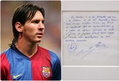 Se vende la servilleta donde Messi firmó por Barcelona: ¿en cuántos miles empieza la subasta?
