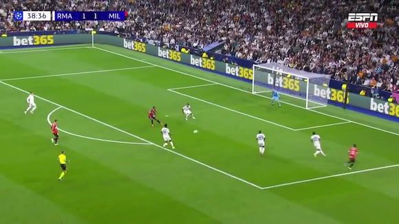 Gol de Morata para el 2-1 de AC Milan vs Real Madrid. (Video: ESPN)