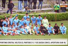 ¡Goleada celeste! Sporting Cristal Sub 18 celebró en Campo Mar tras vencer a Universitario
