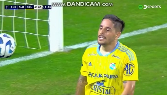 Alejandro Hohberg erró ocasión de gol en Sporting Cristal vs. Emelec. (Video: DirecTV Sports)
