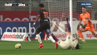 ¡Williams Riveros terminó en el suelo! Gol de Lucumí para el 1-1 de Ayacucho FC vs. Universitario