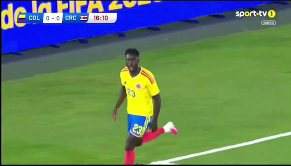 Gol de Davinson Sánchez para el 1-0 de Colombia vs. Costa Rica. (Video: Sport TV 1)