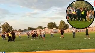 Policías rescatan a un grupo de árbitros de ser agredidos en la Copa Perú