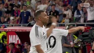 ¡Para eso lo llamaron! Golazo de Kylian Mbappé para el 1-1 del Barcelona vs. Real Madrid