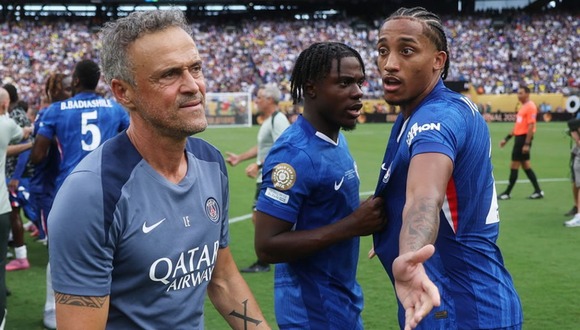 Luis Enrique golpeó a Joao Pedro tras la final del Mundial de Clubes entre PSG y Chelsea. (Video: DAZN / Foto: Getty Images)