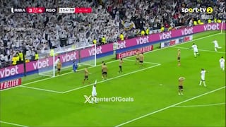 ¡Goles del Real Madrid vs. Real Sociedad! Alaba, Oyarzabal, Bellingham, Tchouaméni y Rüdiger para el 4-4