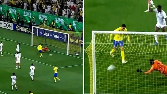 El increíble gol que erró Cristiano Ronaldo abajo del arco