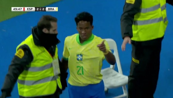 Gol de Endrick en Brasil vs. España. (Video: STAR Plus)