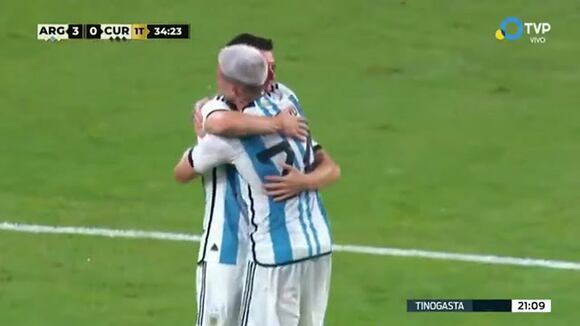 Enzo Fernández anotó el 4-0 a favor de Argentina vs. Curazao. (Video: TV Pública)