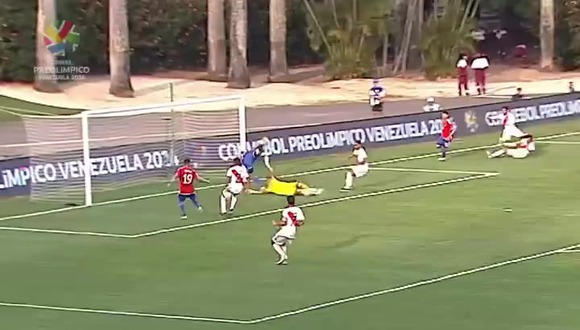 Diego Romero y su mejor atajada ante Chile, por el Preolímpico. (Video: Conmbeol)