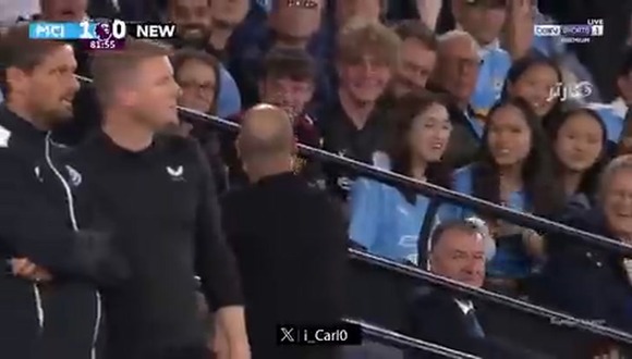 El cruce de Guardiola con un hincha del Manchester City. (Video: beIN Sports)