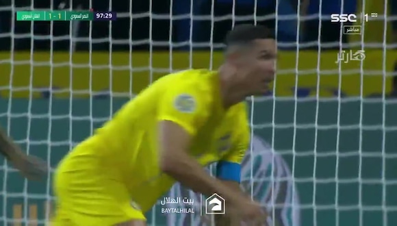 Cristiano Ronaldo marcó el gol del 2-1 de Al Nassr vs. Al Hilal. (Video: SSC)