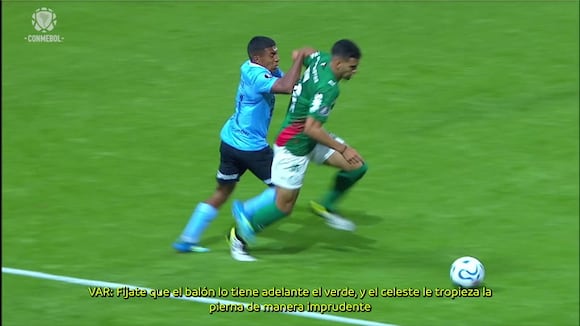 Revisión VAR de la Conmebol sobre polémico penal de Sporting Cristal vs Palmeiras. (Video: Conmebol)