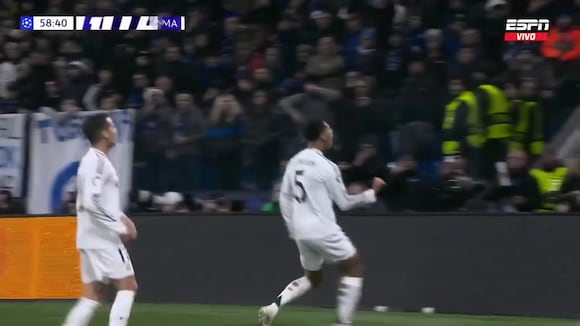 Gol de Jude Bellingham para el 3-1 de Real Madrid vs. Atalanta por Champions League. (Video: ESPN)