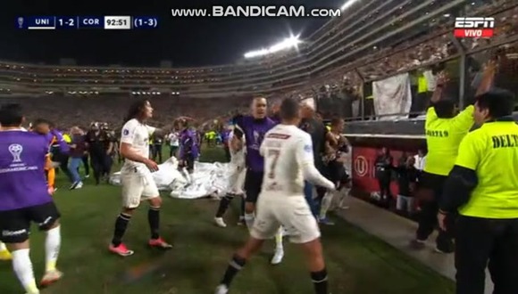 La pelea entre jugadores de Universitario vs. Corinthians tras gol de Ryan. (Video: ESPN)