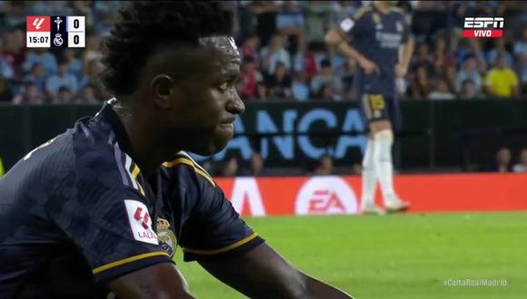 Vinícius salió lesionado del partido entre Real Madrid y Celta de Vigo. (Video: ESPN)