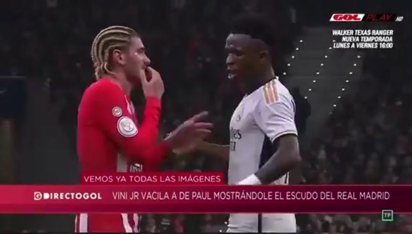 El cruce entre De Paul y Vinicius en el derbi Real Madrid vs. Atlético. (Video: GOL)