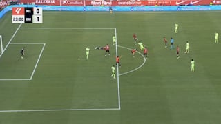 ¡Mucha polémica! El gol de Ferrán Torres para el 2-0 Barcelona, con jugador de Mallorca derribado